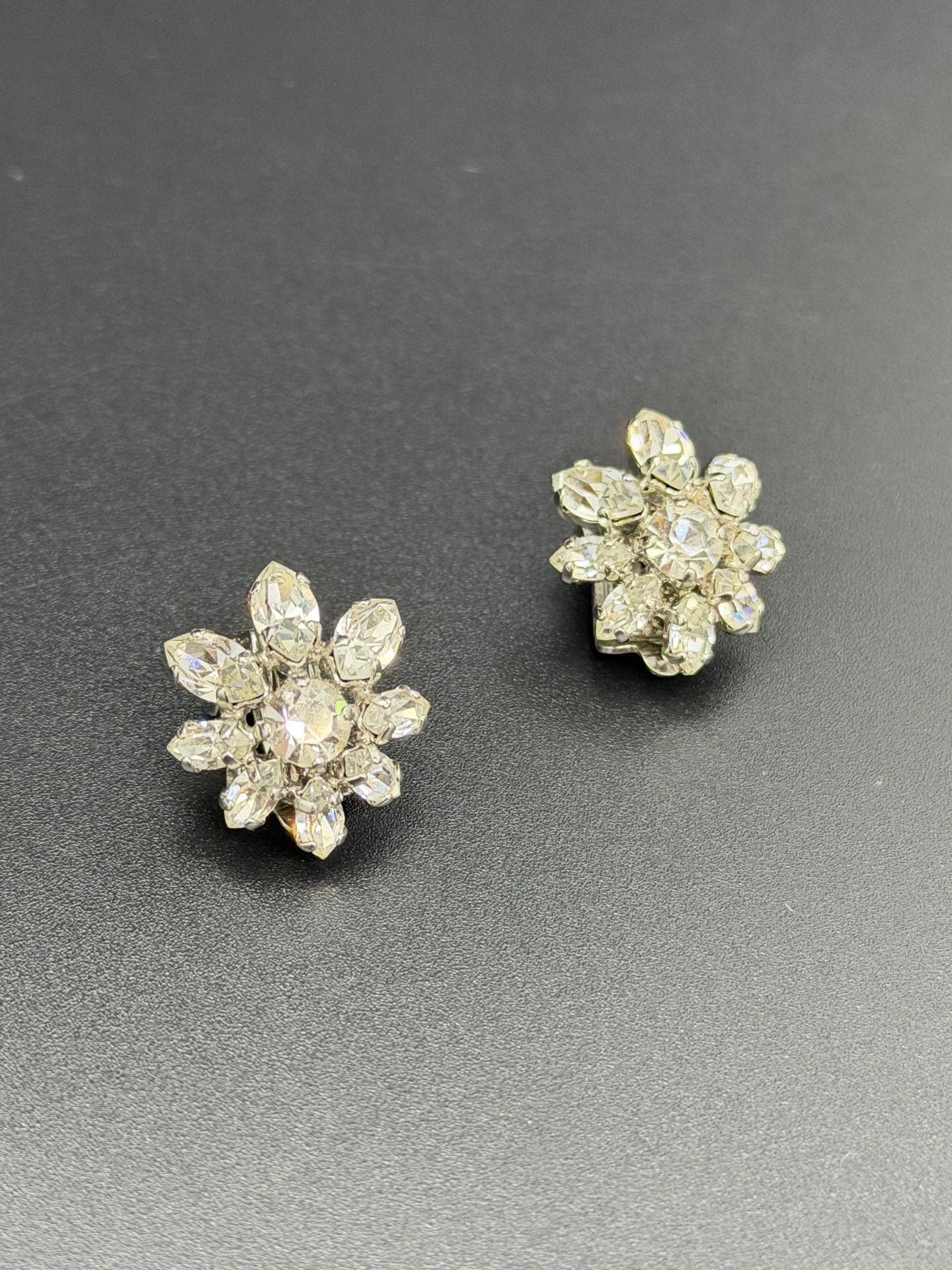 CHRISTIAN DIOR Rhinestone Clips On