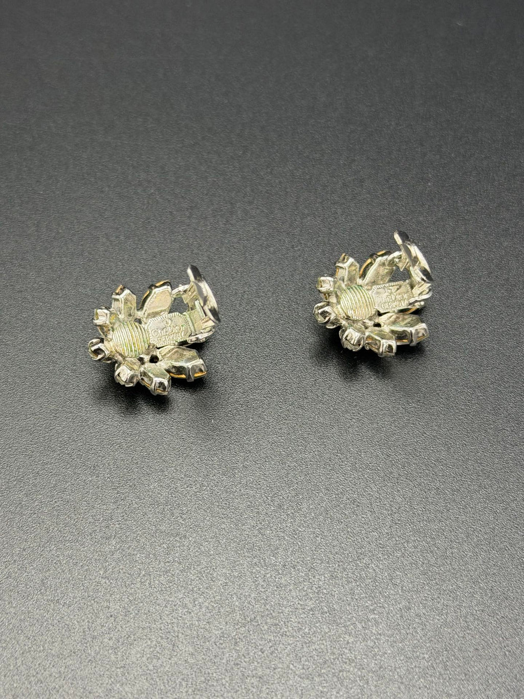 CHRISTIAN DIOR Rhinestone Clips On