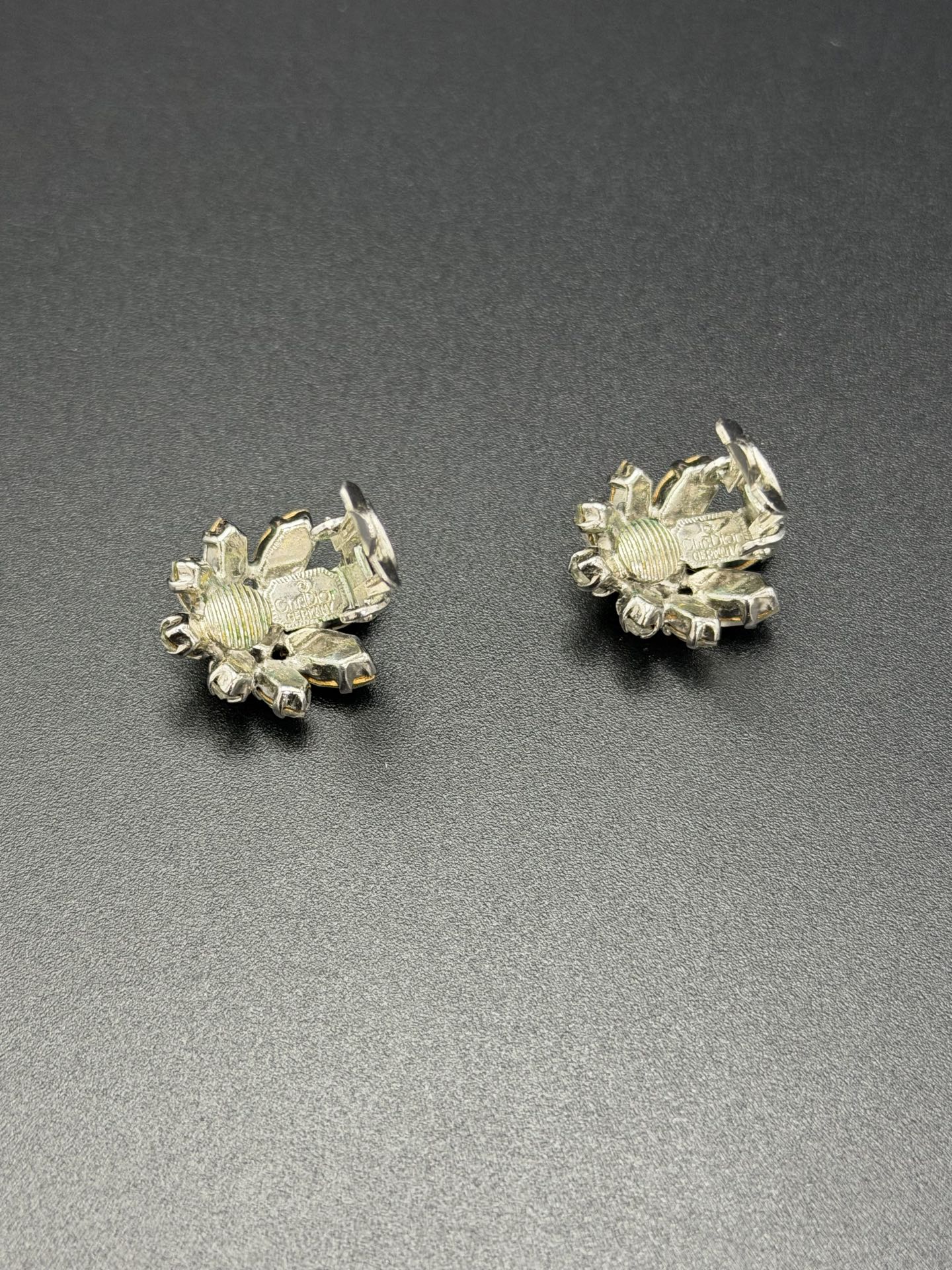CHRISTIAN DIOR Rhinestone Clips On