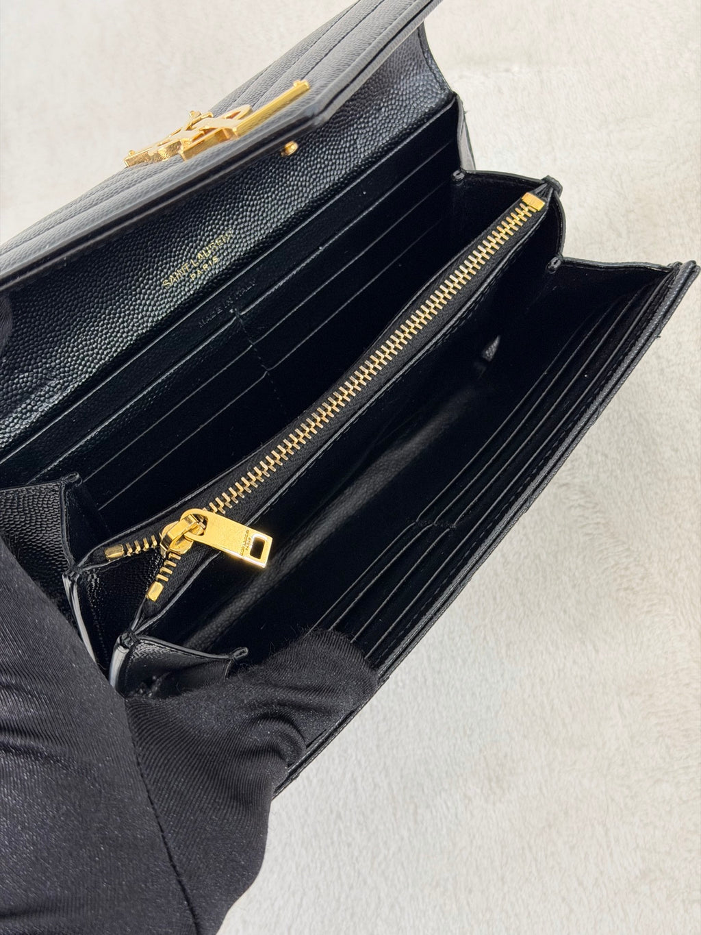 Yves Saint Laurent Classic Chevron Bifold Wallet