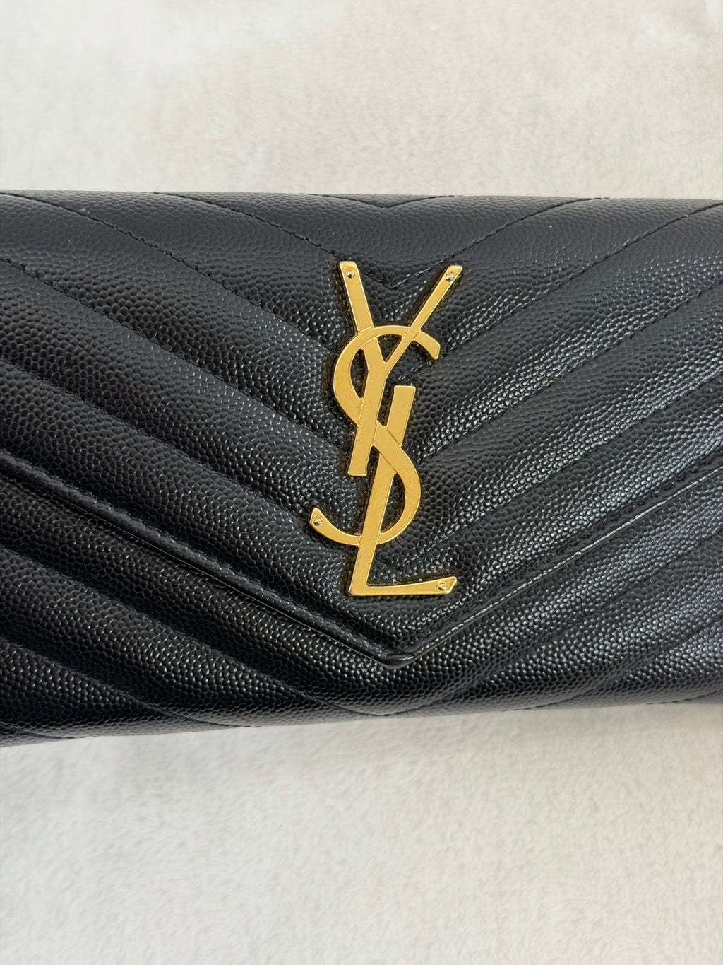 Yves Saint Laurent Classic Chevron Bifold Wallet