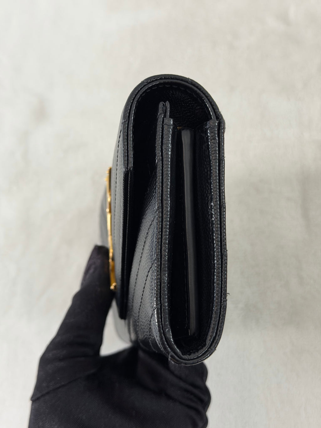 Yves Saint Laurent Classic Chevron Bifold Wallet