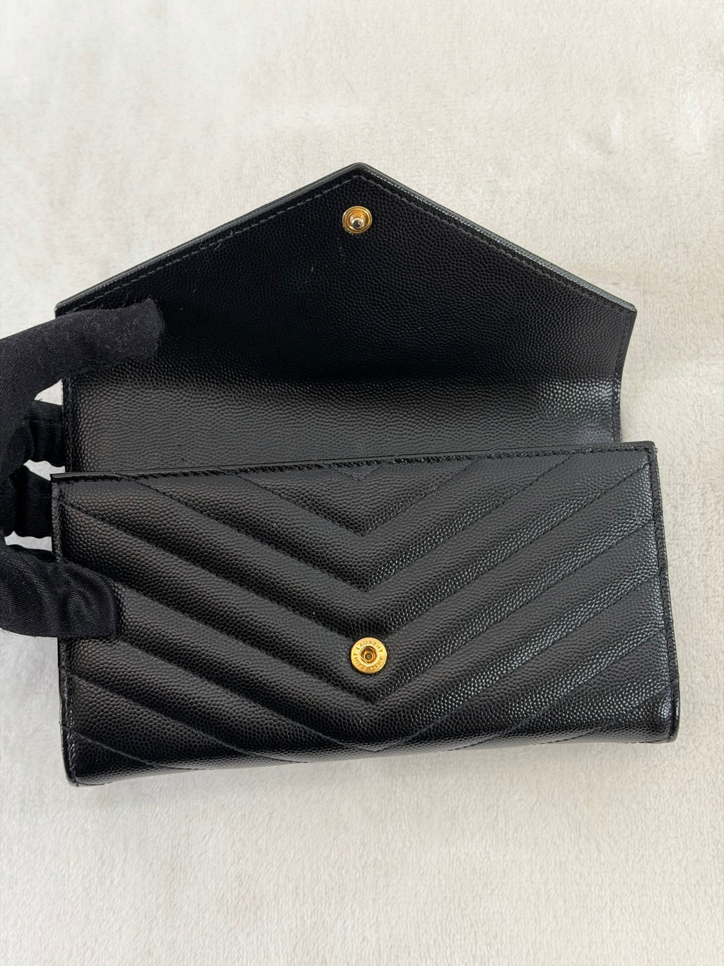 Yves Saint Laurent Classic Chevron Bifold Wallet