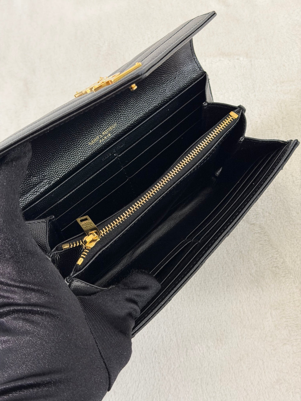 Yves Saint Laurent Classic Chevron Bifold Wallet