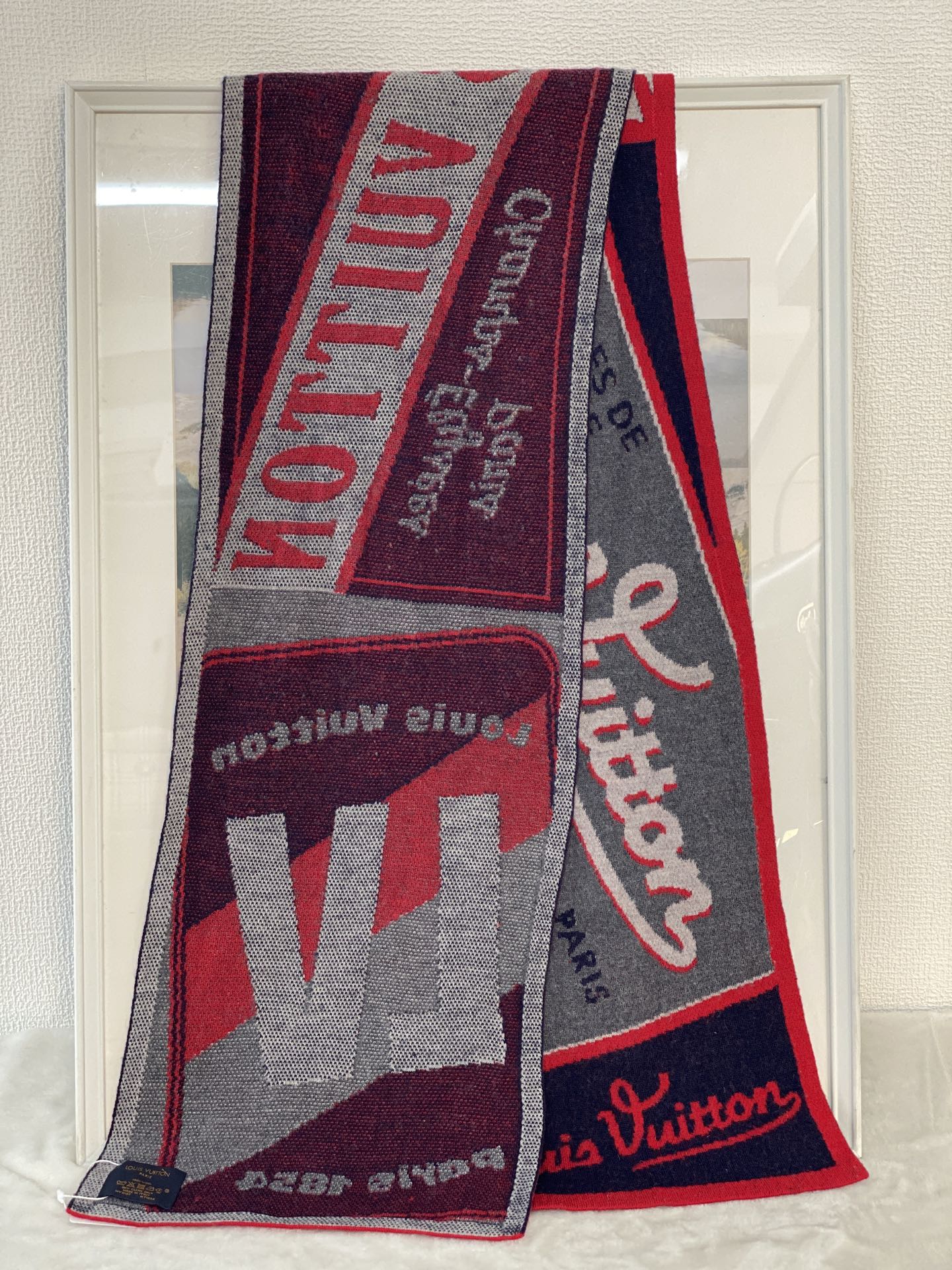 LOUIS VUITTON Wool Design Scarf