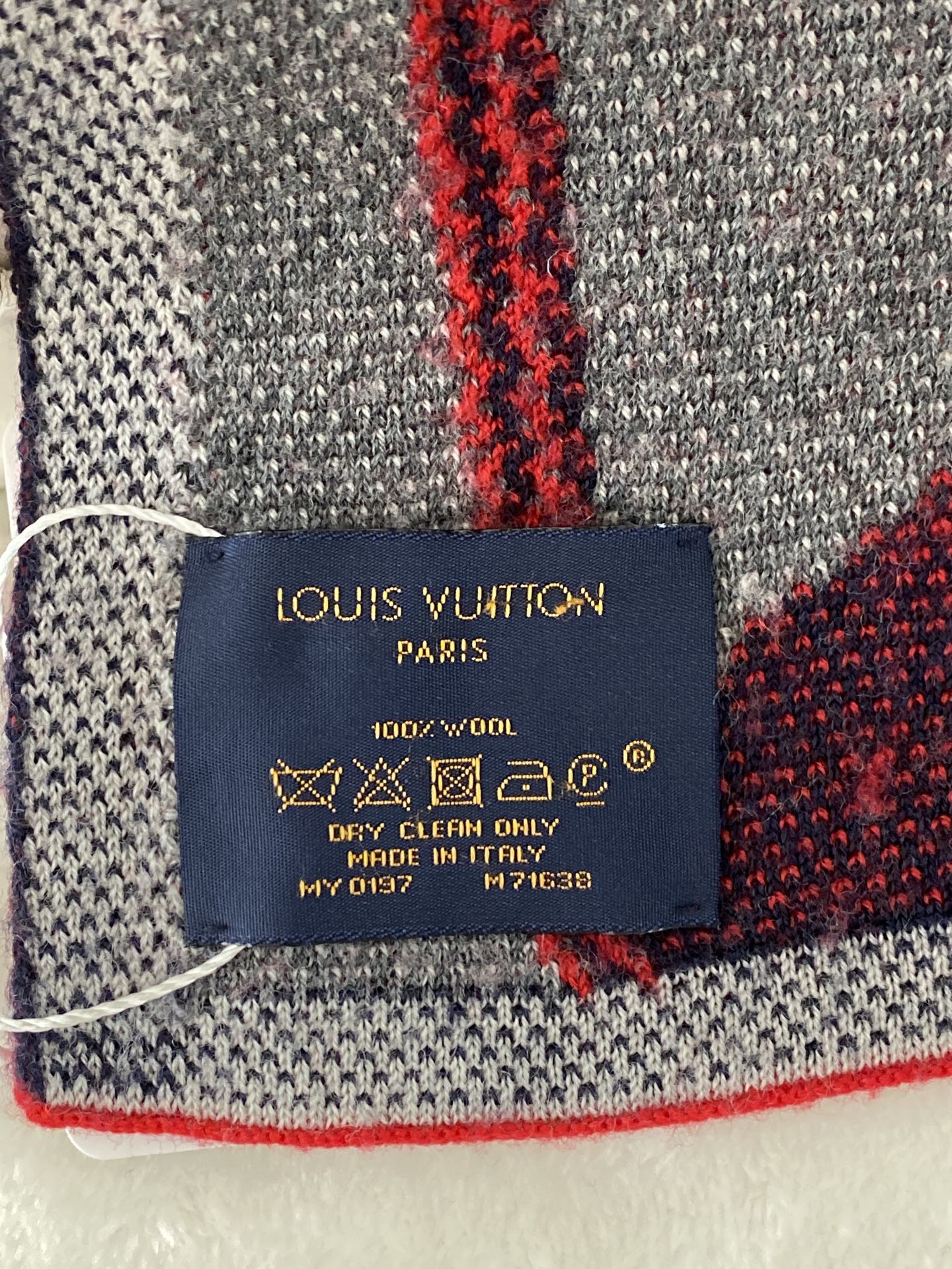 LOUIS VUITTON Wool Design Scarf