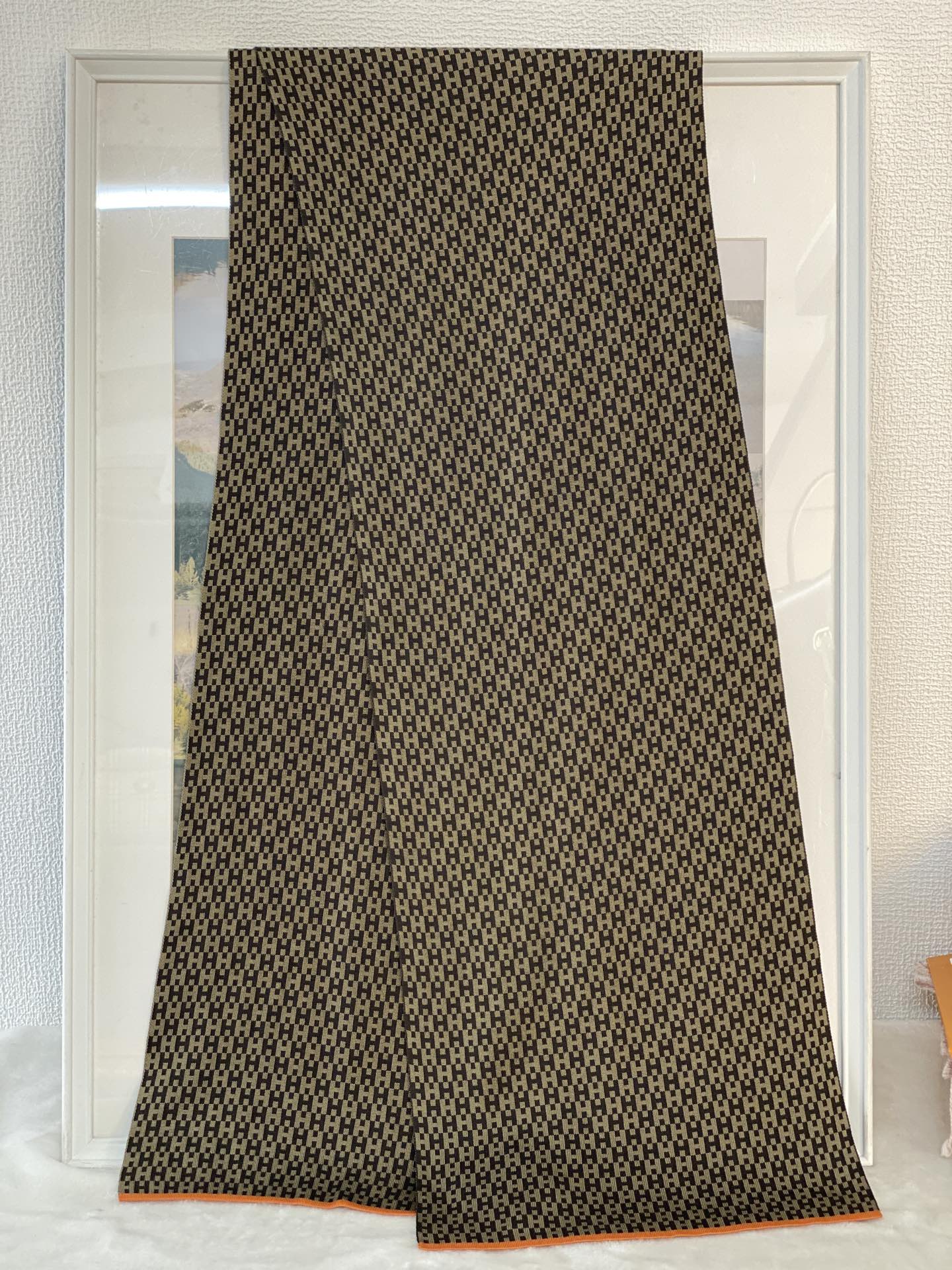 HERMES H Motif Silk Scarf