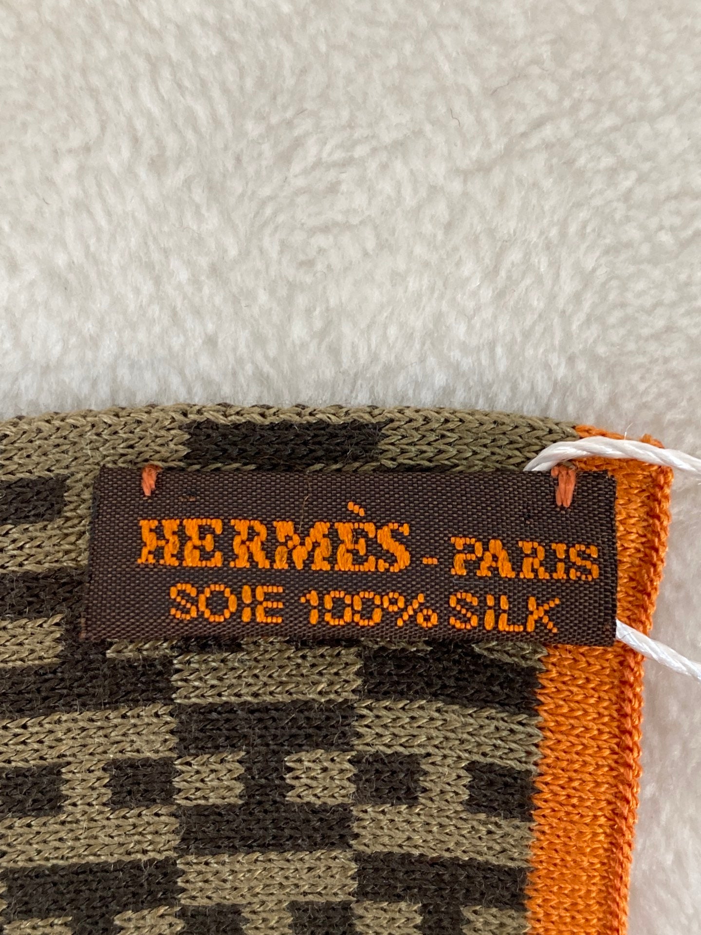 HERMES H Motif Silk Scarf