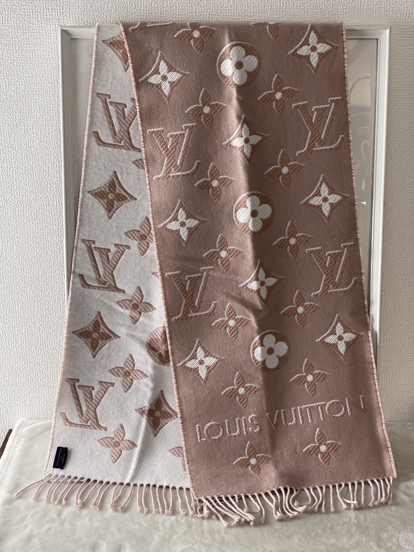LOUIS VUITTON Monogram Wool Scarf