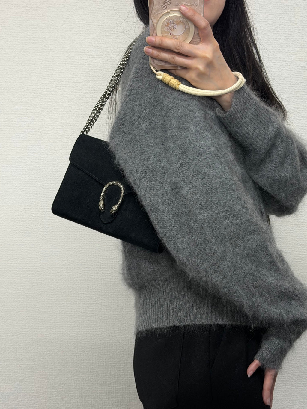 GUCCI  Dionysus Suede WOC chainbag