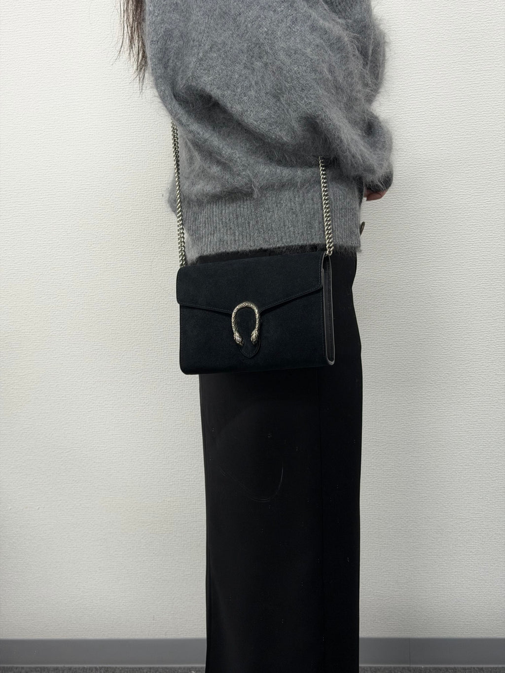 GUCCI  Dionysus Suede WOC chainbag