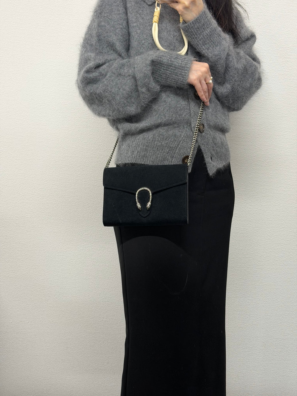 GUCCI  Dionysus Suede WOC chainbag