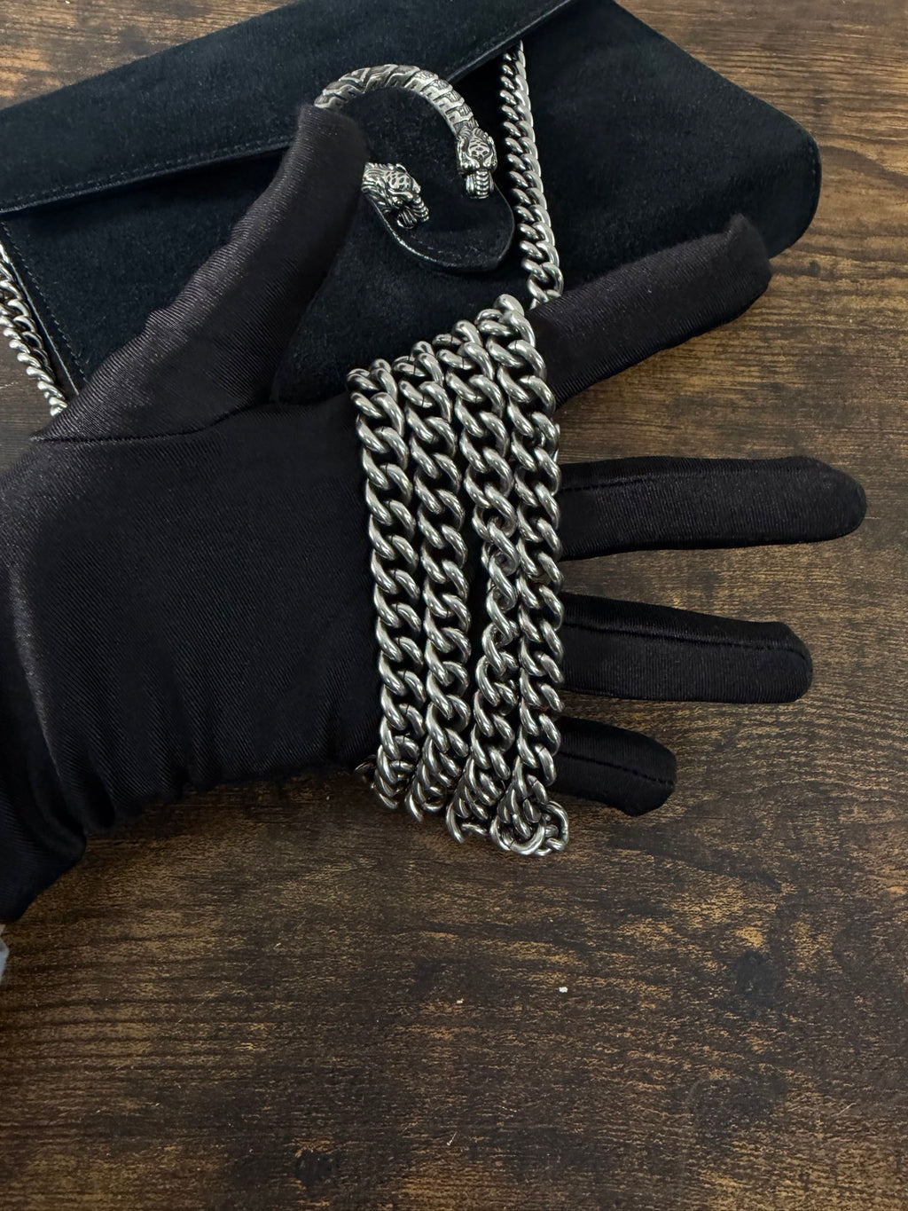 GUCCI  Dionysus Suede WOC chainbag