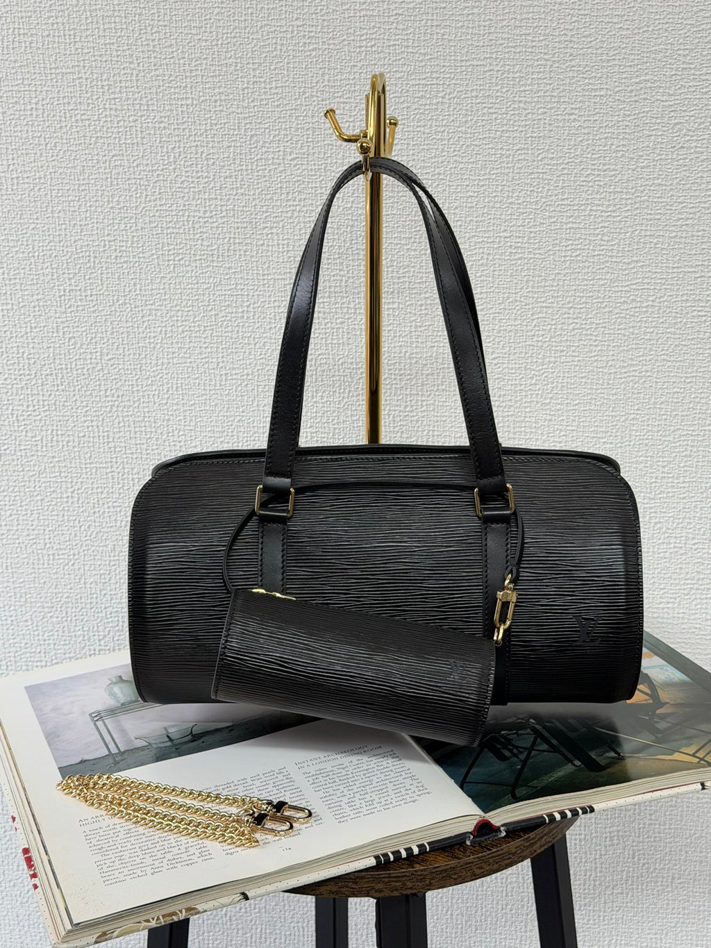 LOUIS VUITTON Epi Collection Papillion Hnadbag Set