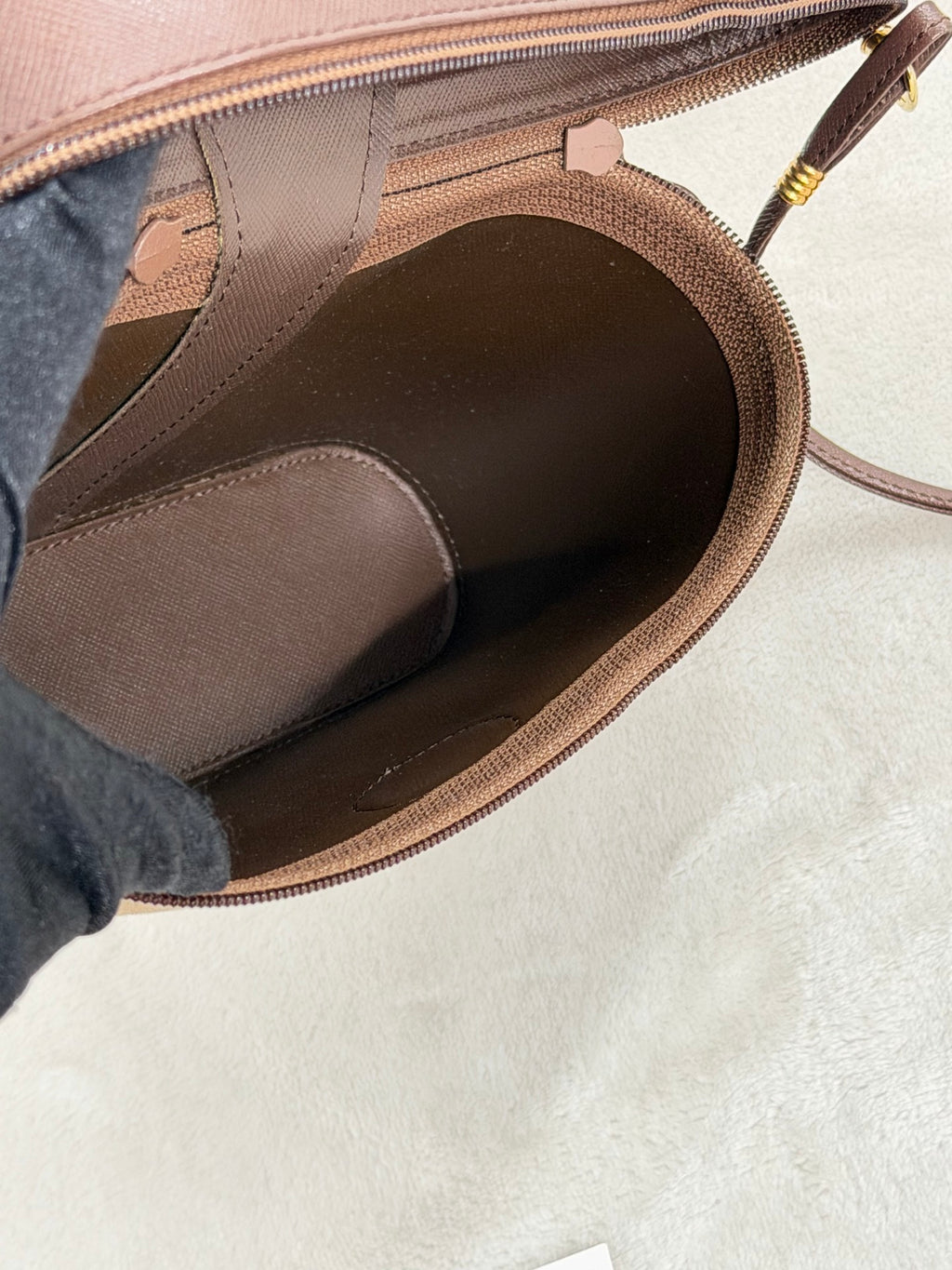 BURBERRY Check pattern Genuine Shoulderbag