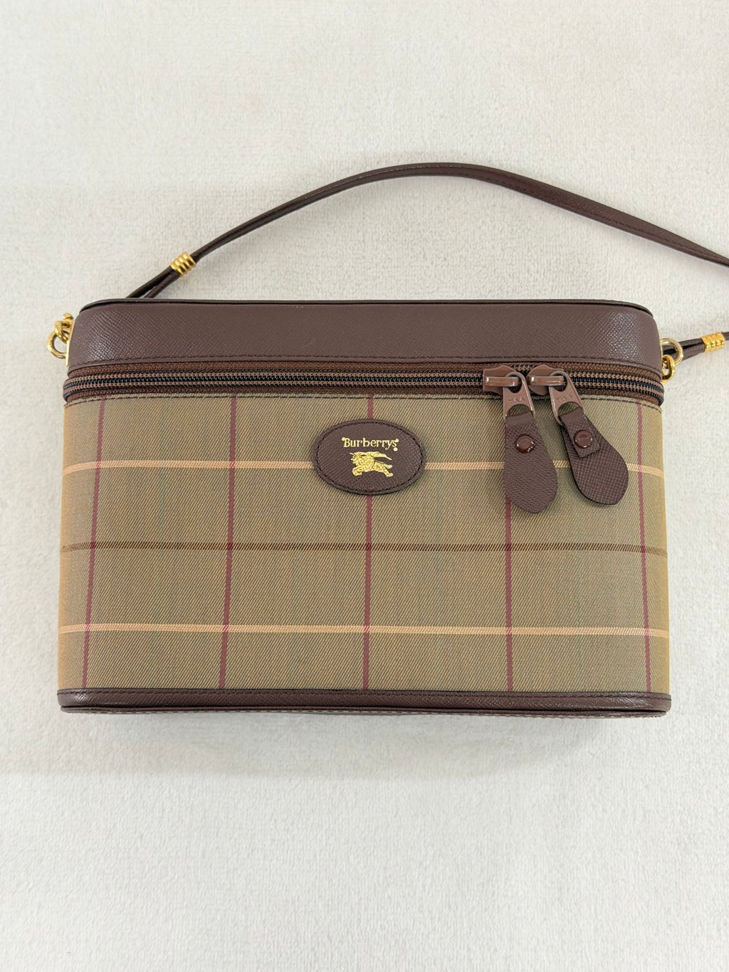 BURBERRY Check pattern Genuine Shoulderbag