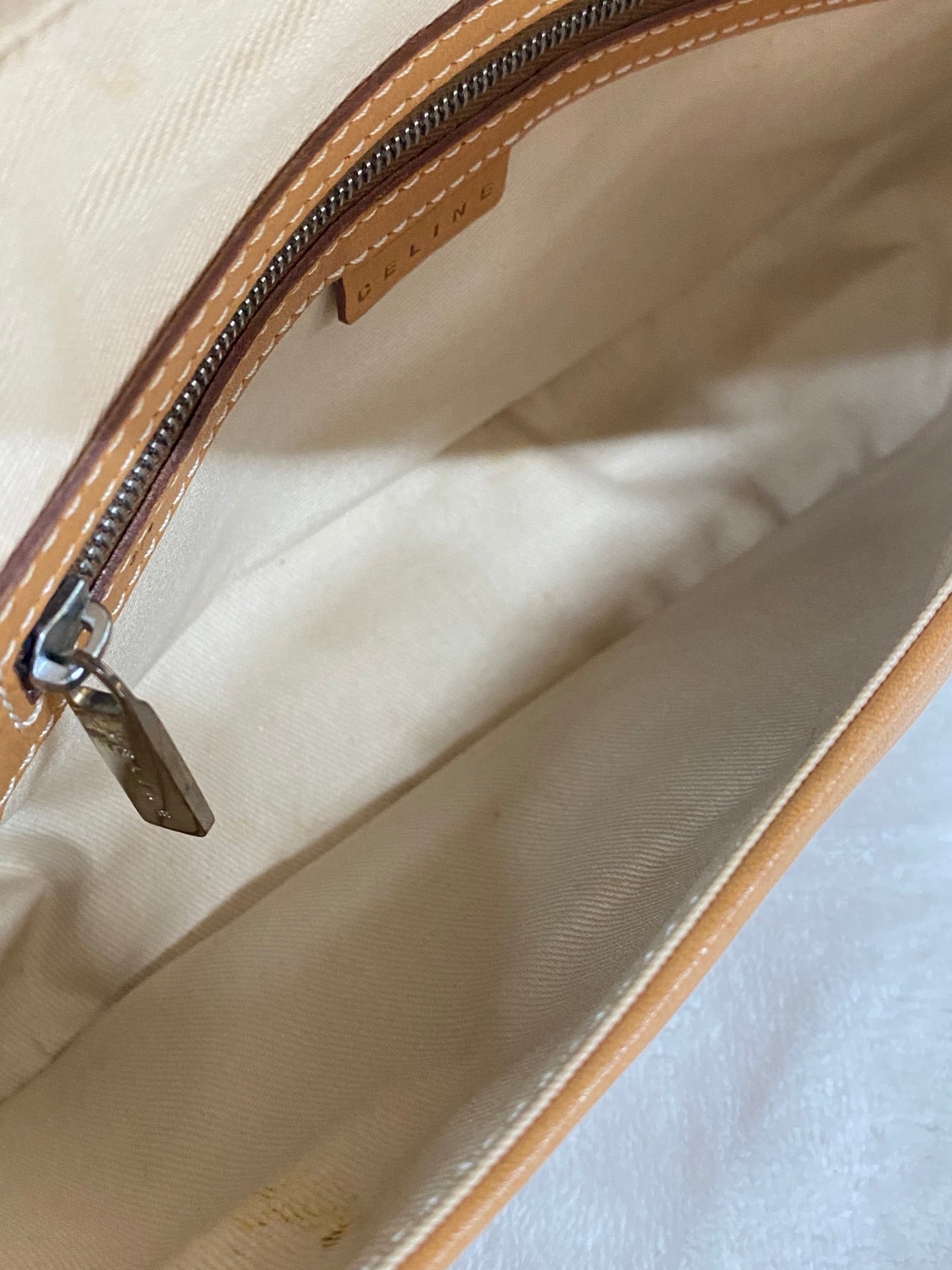 CELINE Leather Flower Hobo bag