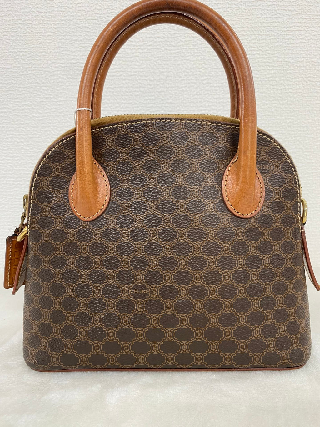 CELINE Macadam Halfmoon Handbag