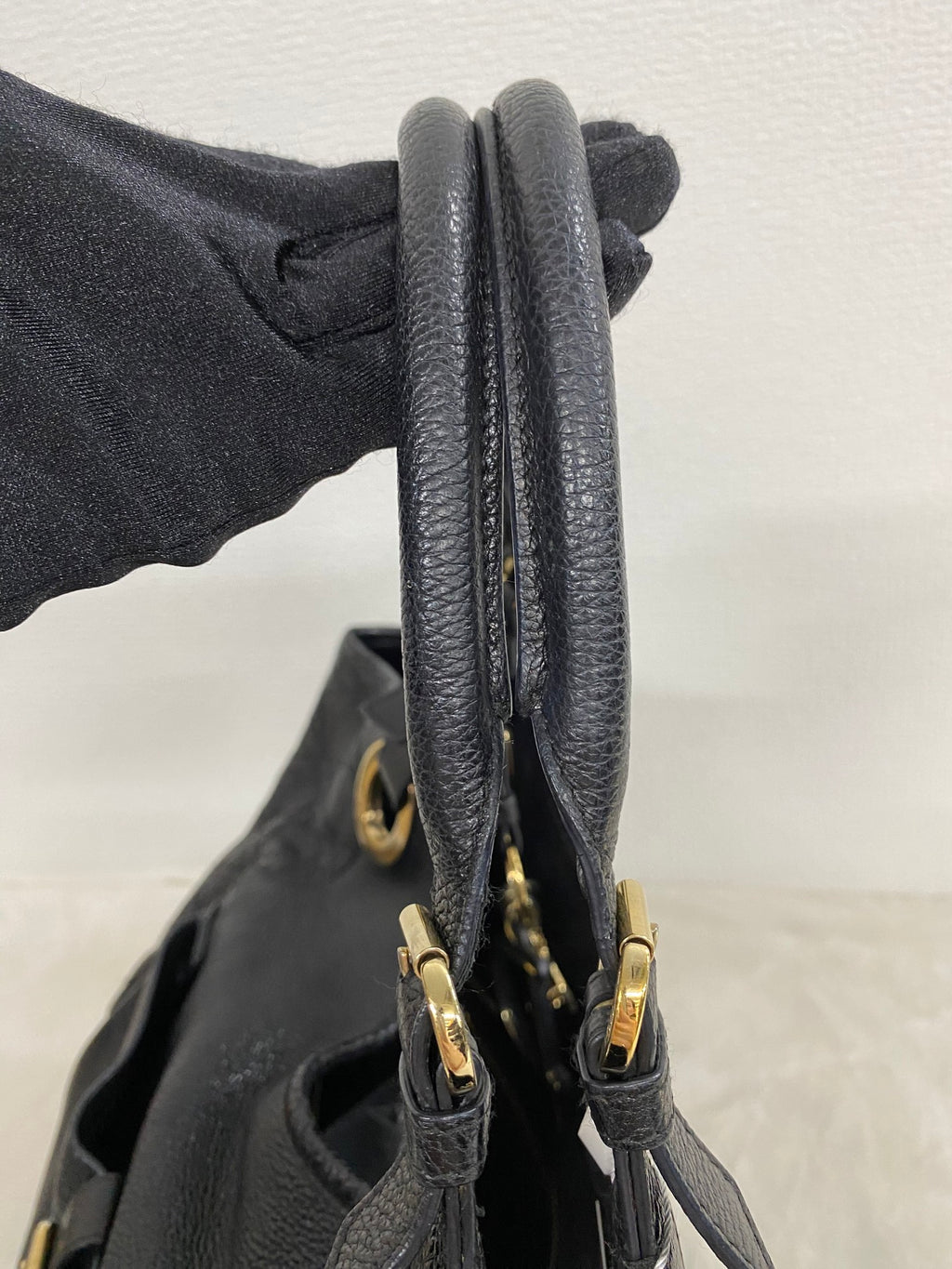 Dior Black Cannage Leather Bee Hobo