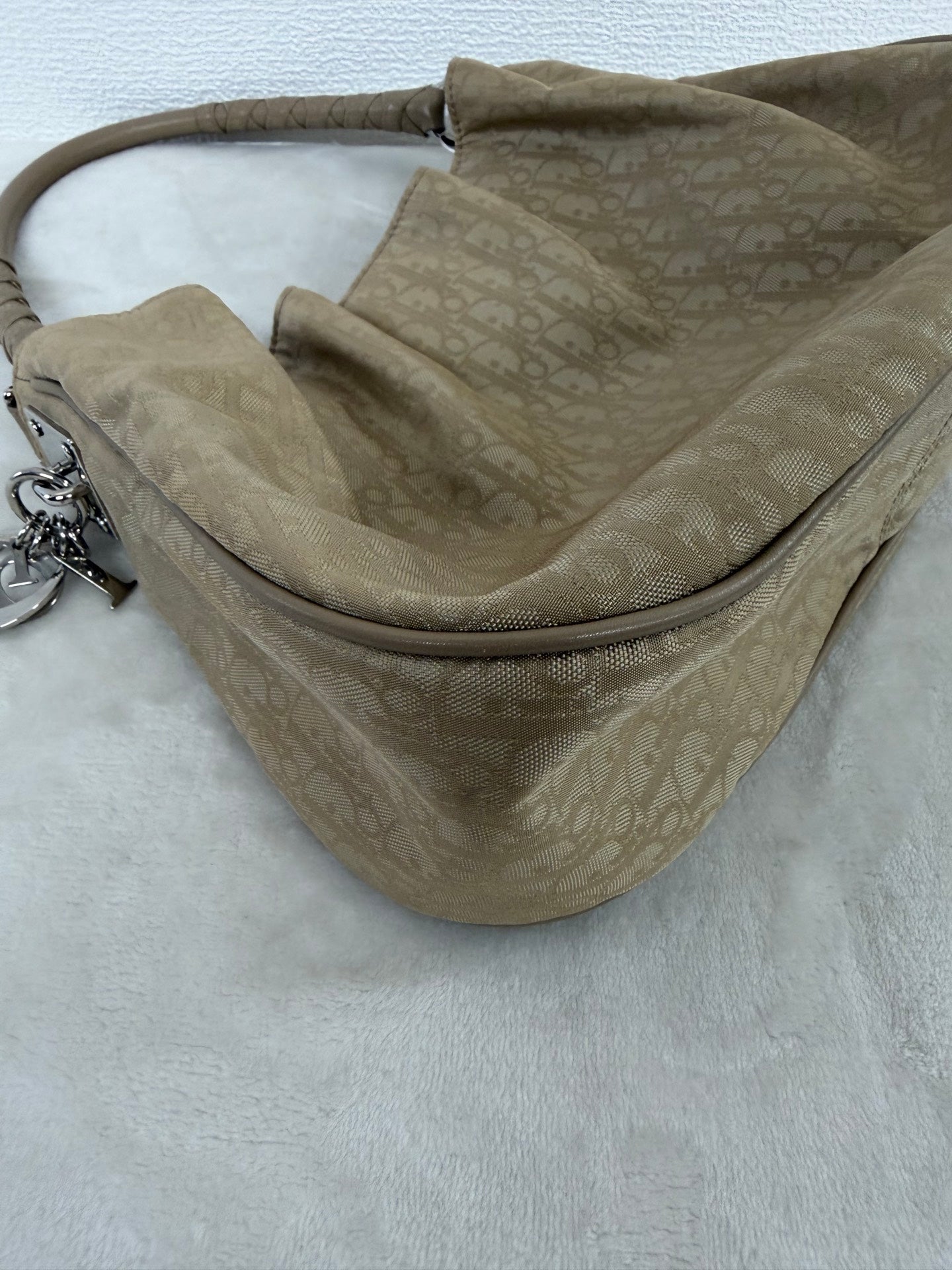 Dior Nylon Cream Shoulder Bag