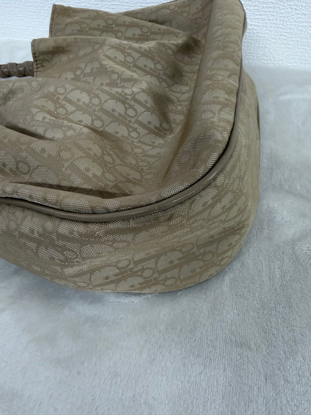 Dior Nylon Cream Shoulder Bag
