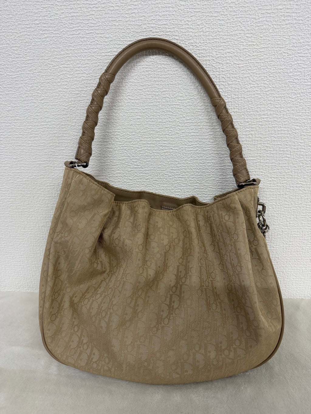 Dior Nylon Cream Shoulder Bag
