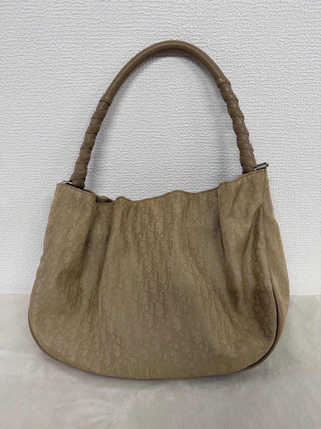 Dior Nylon Cream Shoulder Bag