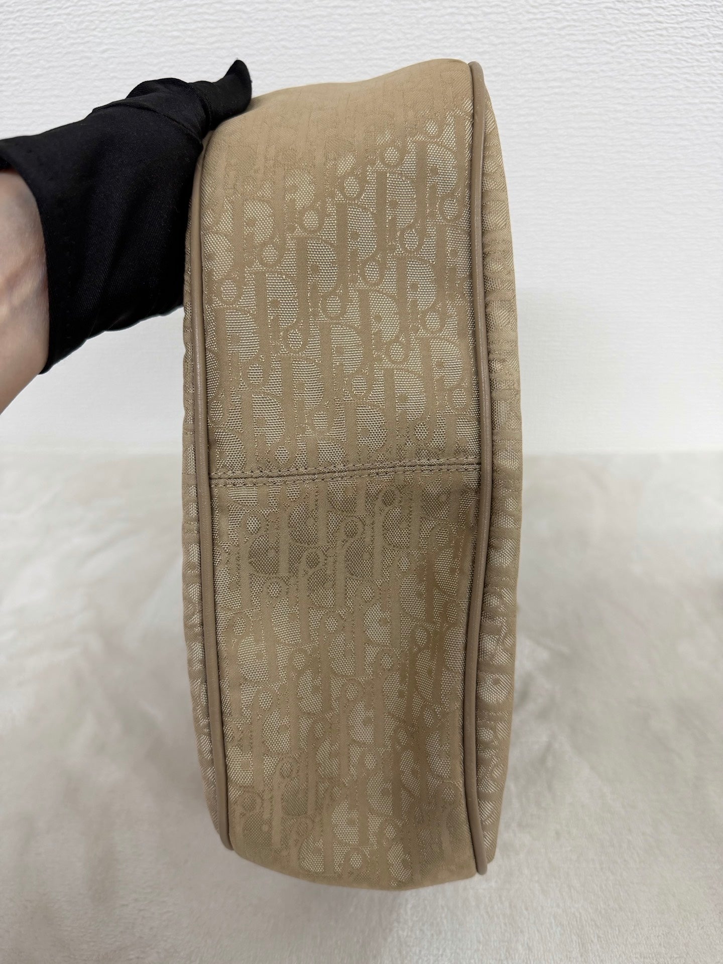 Dior Nylon Cream Shoulder Bag