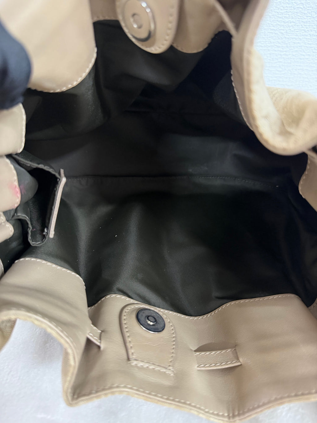 Dior Nylon Cream Shoulder Bag
