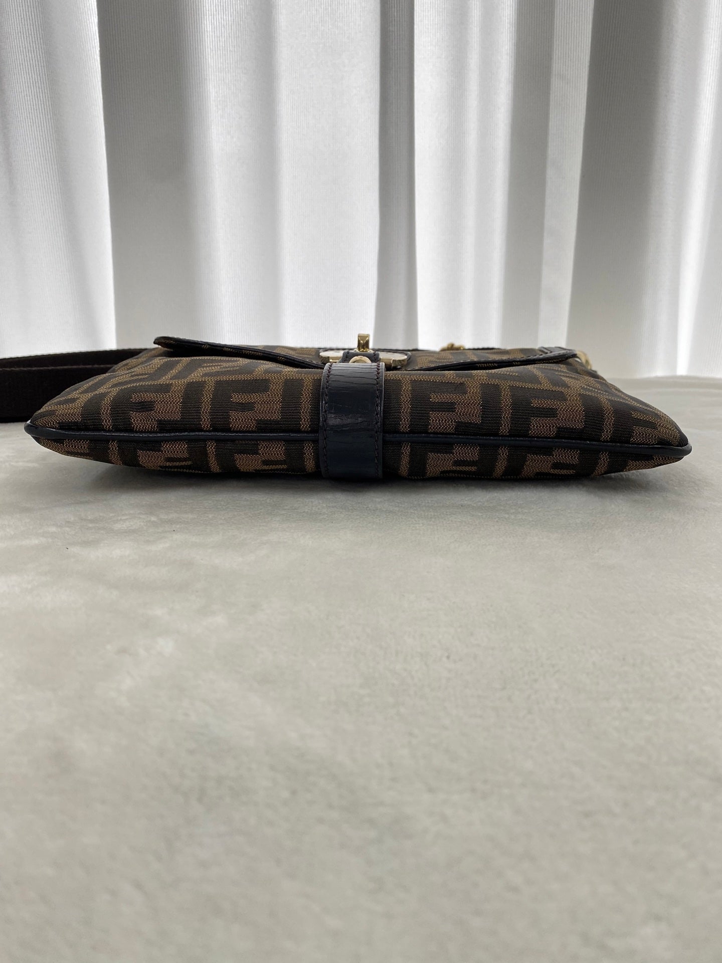 Fendi Zucca Canvas Chef Zip Crossbody Bag