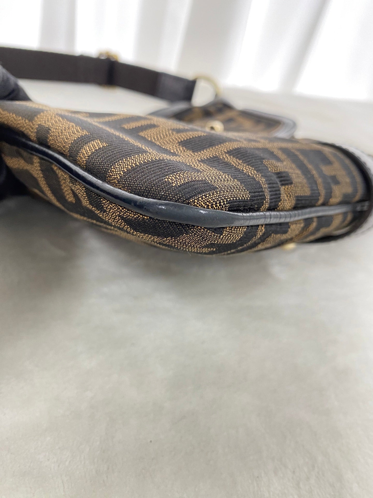 Fendi Zucca Canvas Chef Zip Crossbody Bag