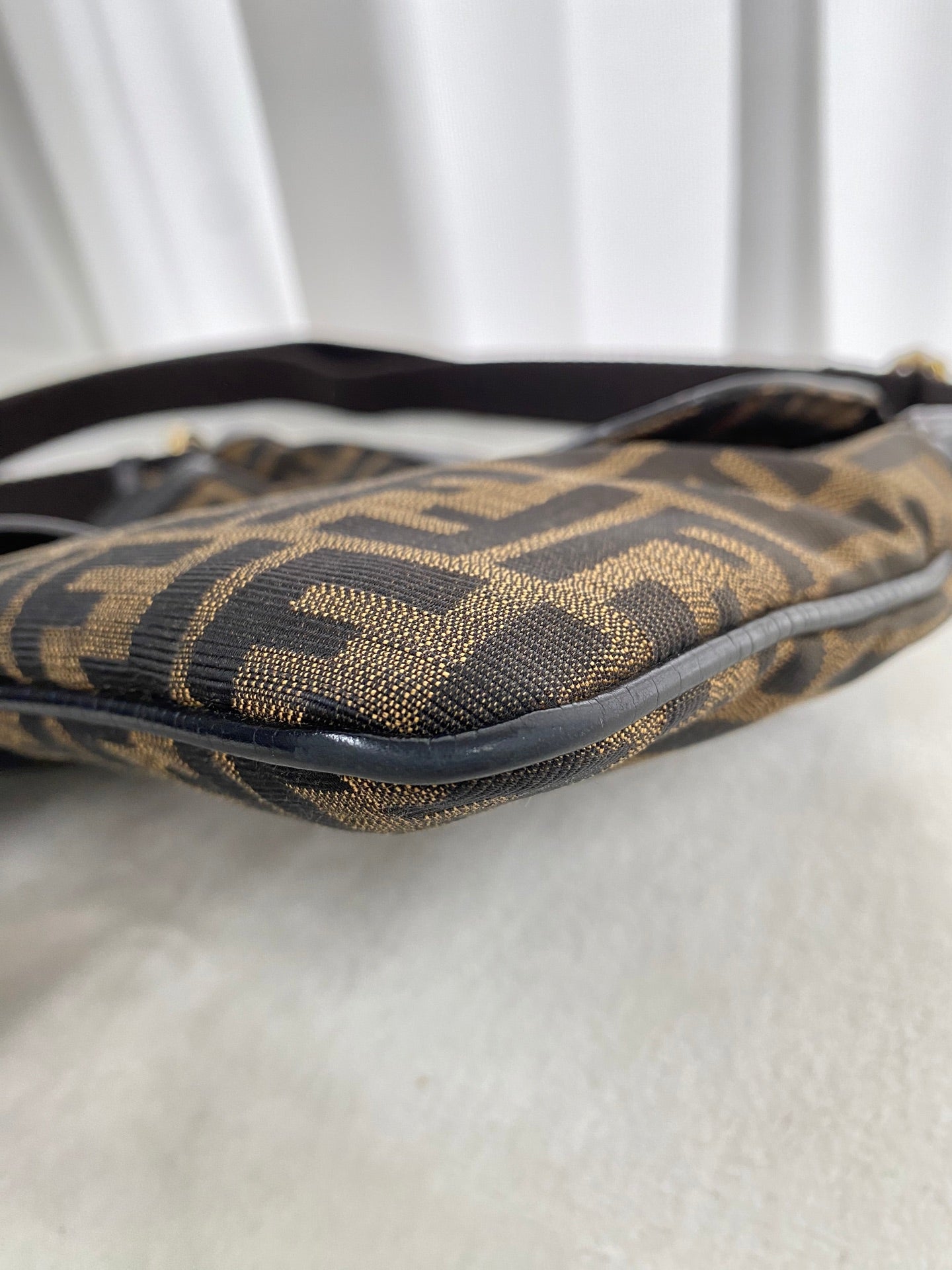 Fendi Zucca Canvas Chef Zip Crossbody Bag
