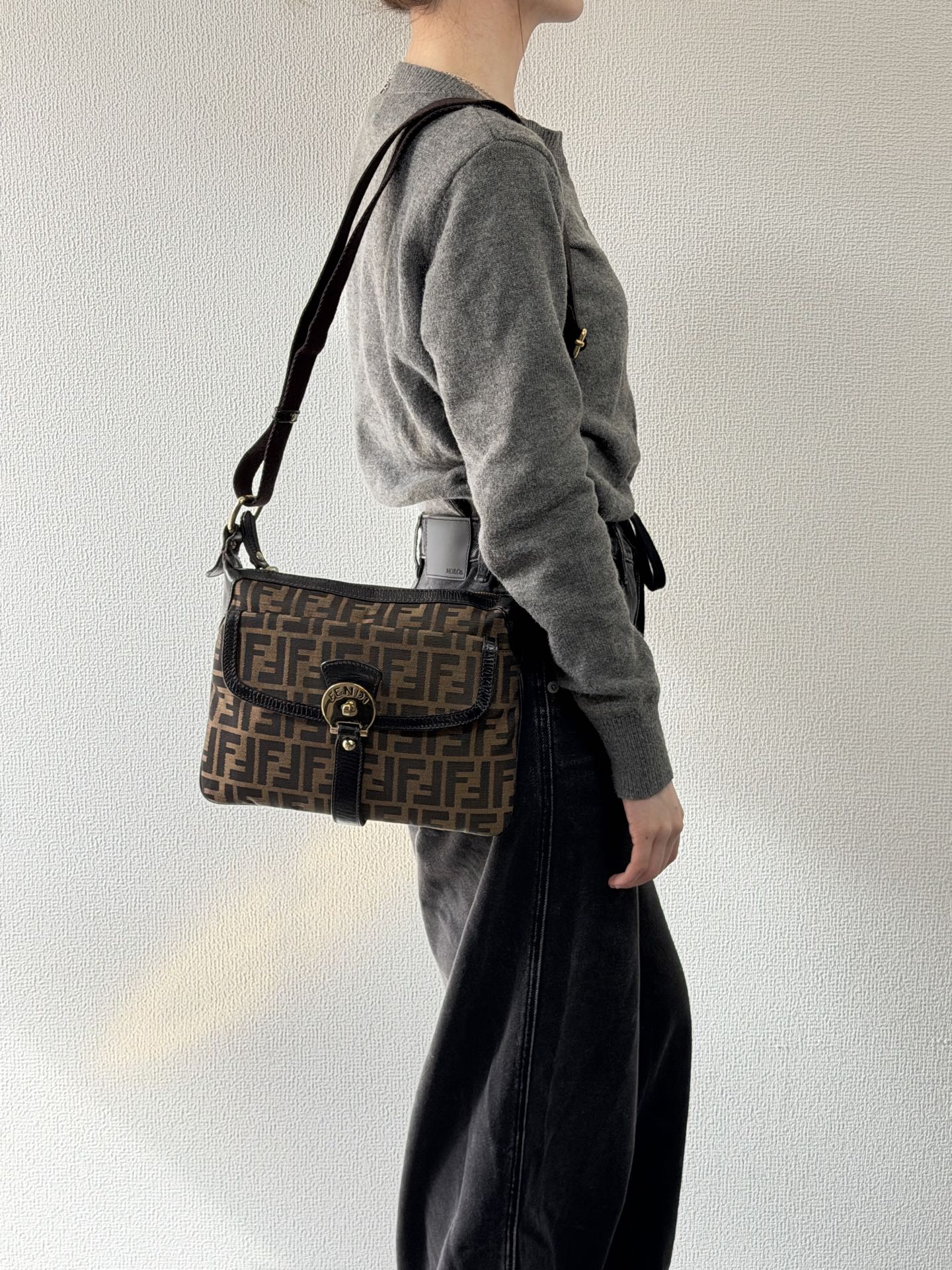 Fendi Zucca Canvas Chef Zip Crossbody Bag