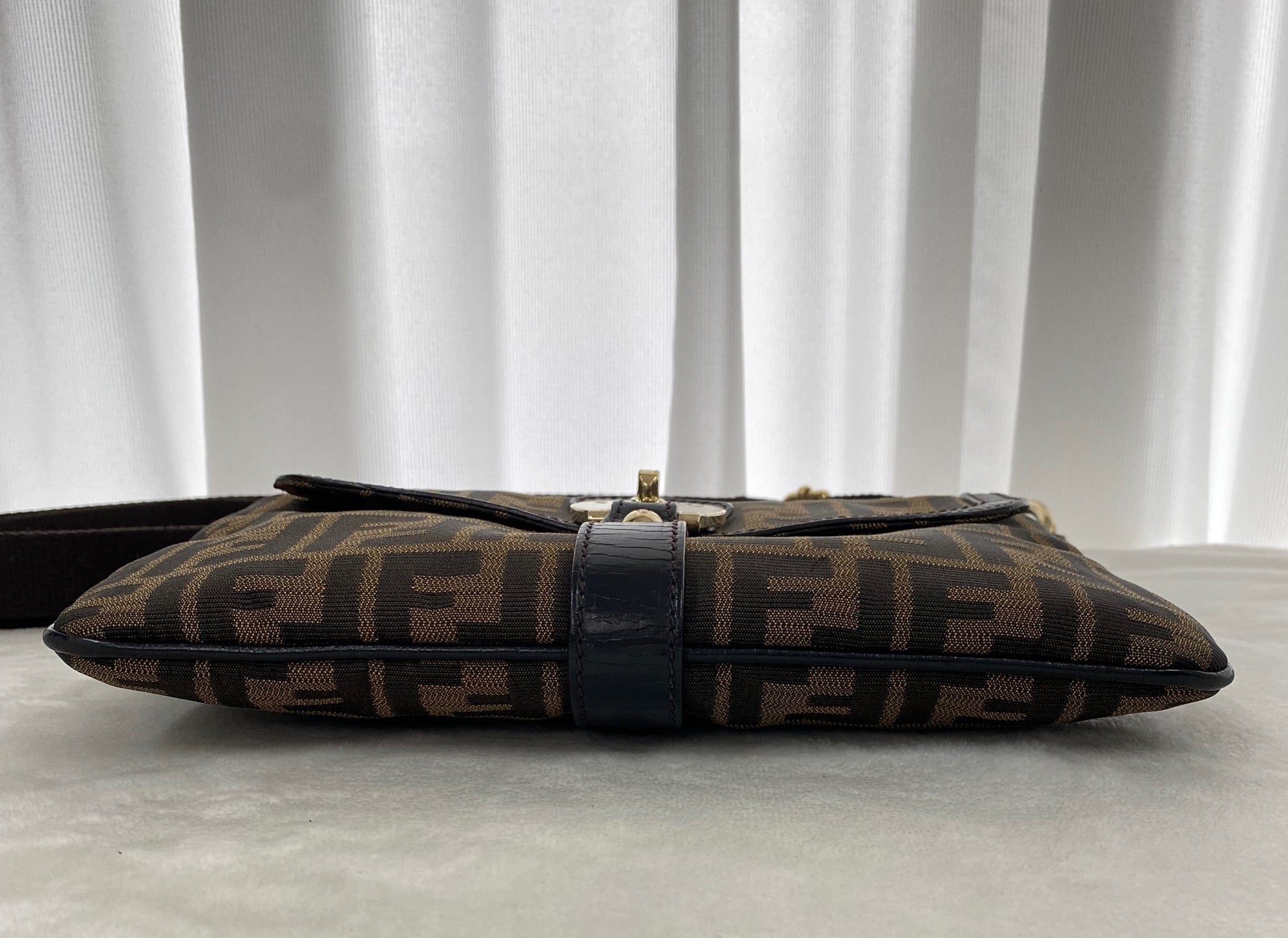 Fendi Zucca Canvas Chef Zip Crossbody Bag