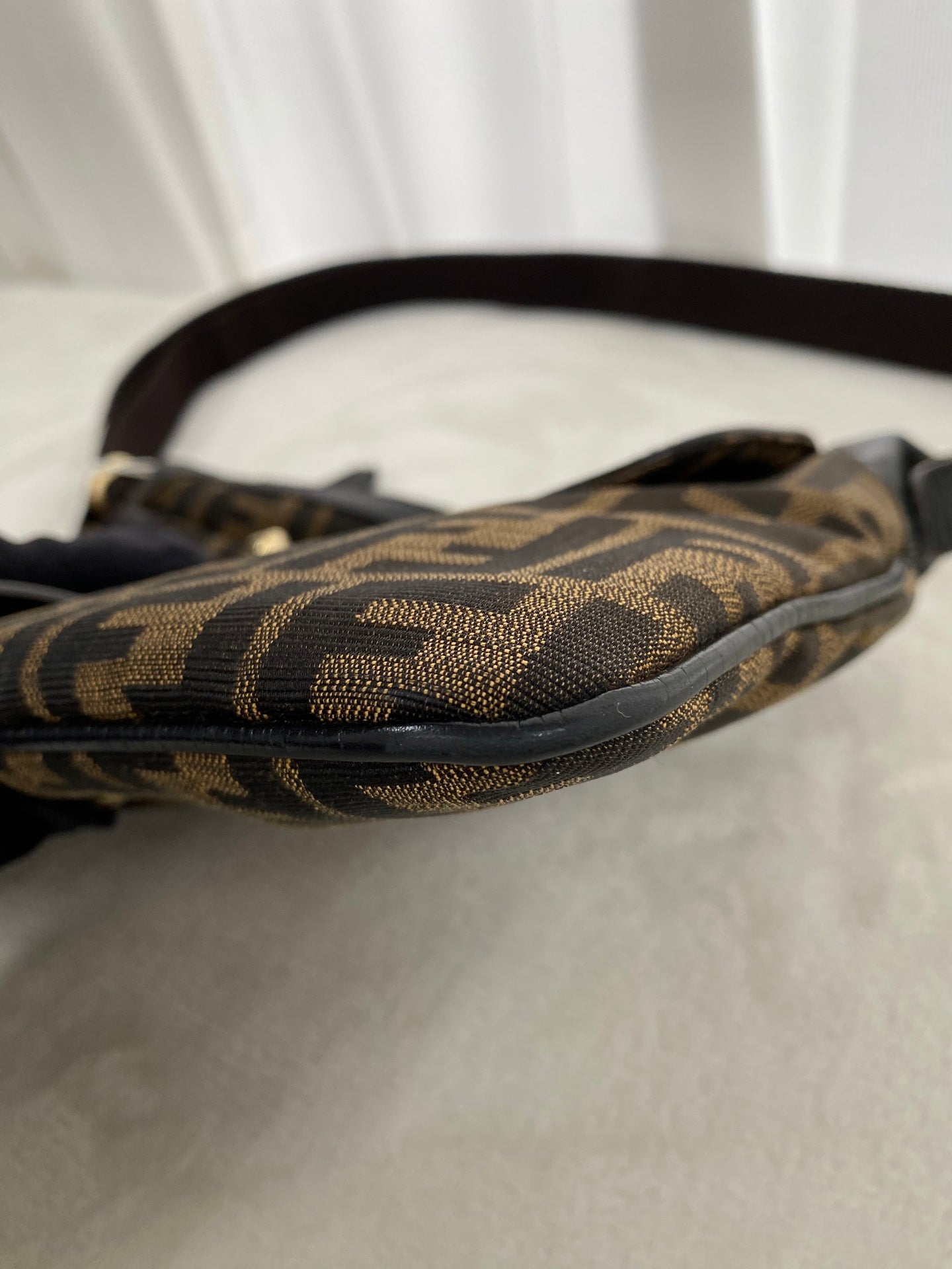 Fendi Zucca Canvas Chef Zip Crossbody Bag