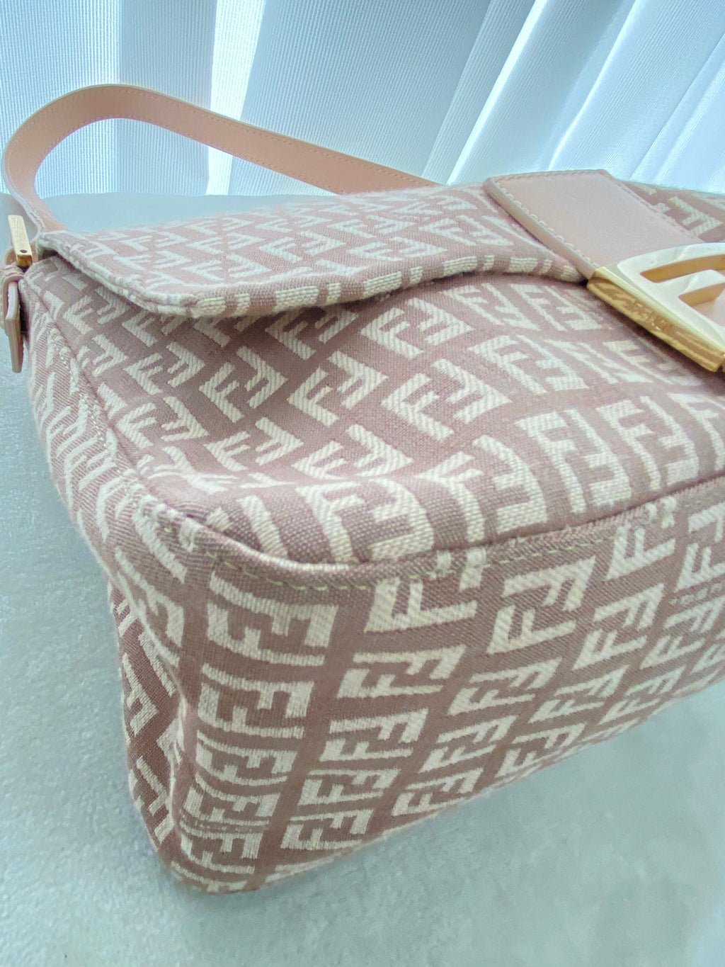 Fendi Zucchino Mama Baguette Shoulder Bag