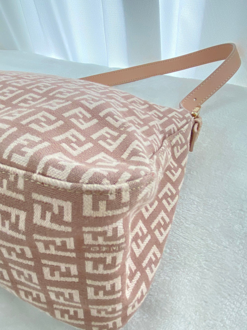 Fendi Zucchino Mama Baguette Shoulder Bag