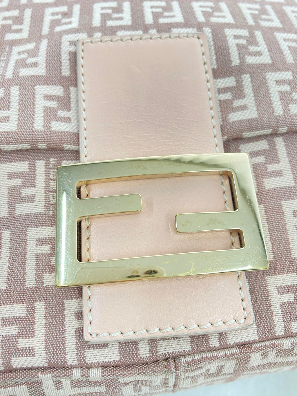 Fendi Zucchino Mama Baguette Shoulder Bag