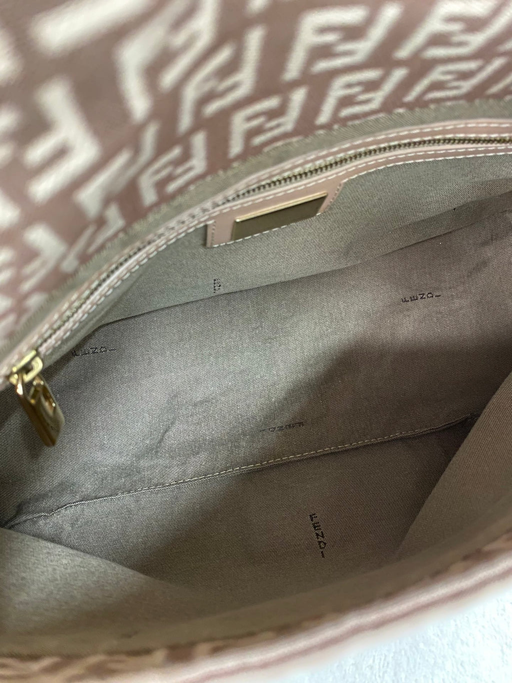 Fendi Zucchino Mama Baguette Shoulder Bag