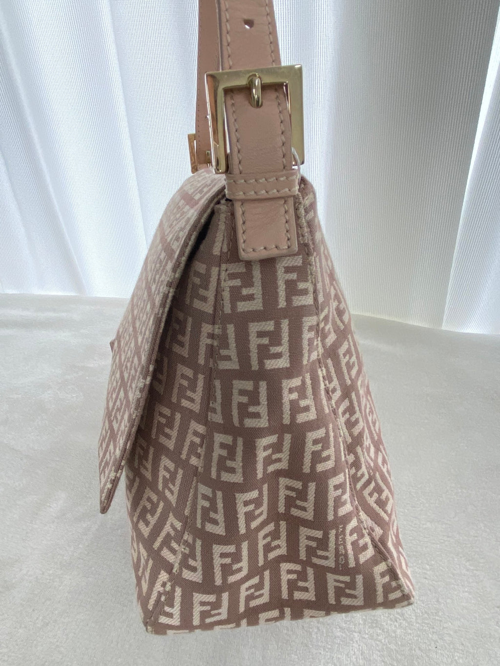 Fendi Zucchino Mama Baguette Shoulder Bag