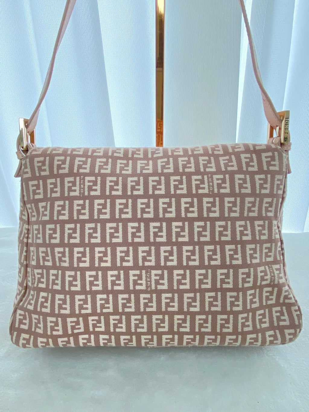 Fendi Zucchino Mama Baguette Shoulder Bag