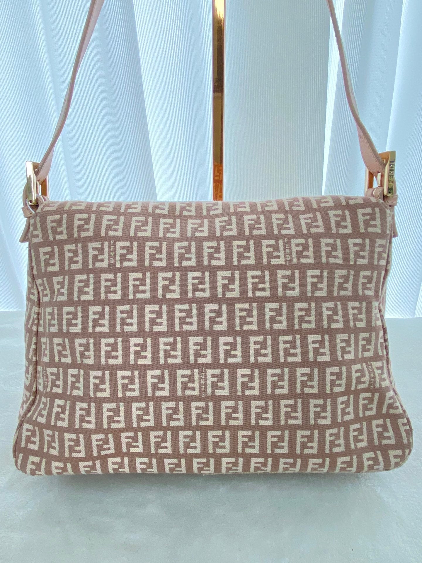 Fendi Zucchino Mama Baguette Shoulder Bag