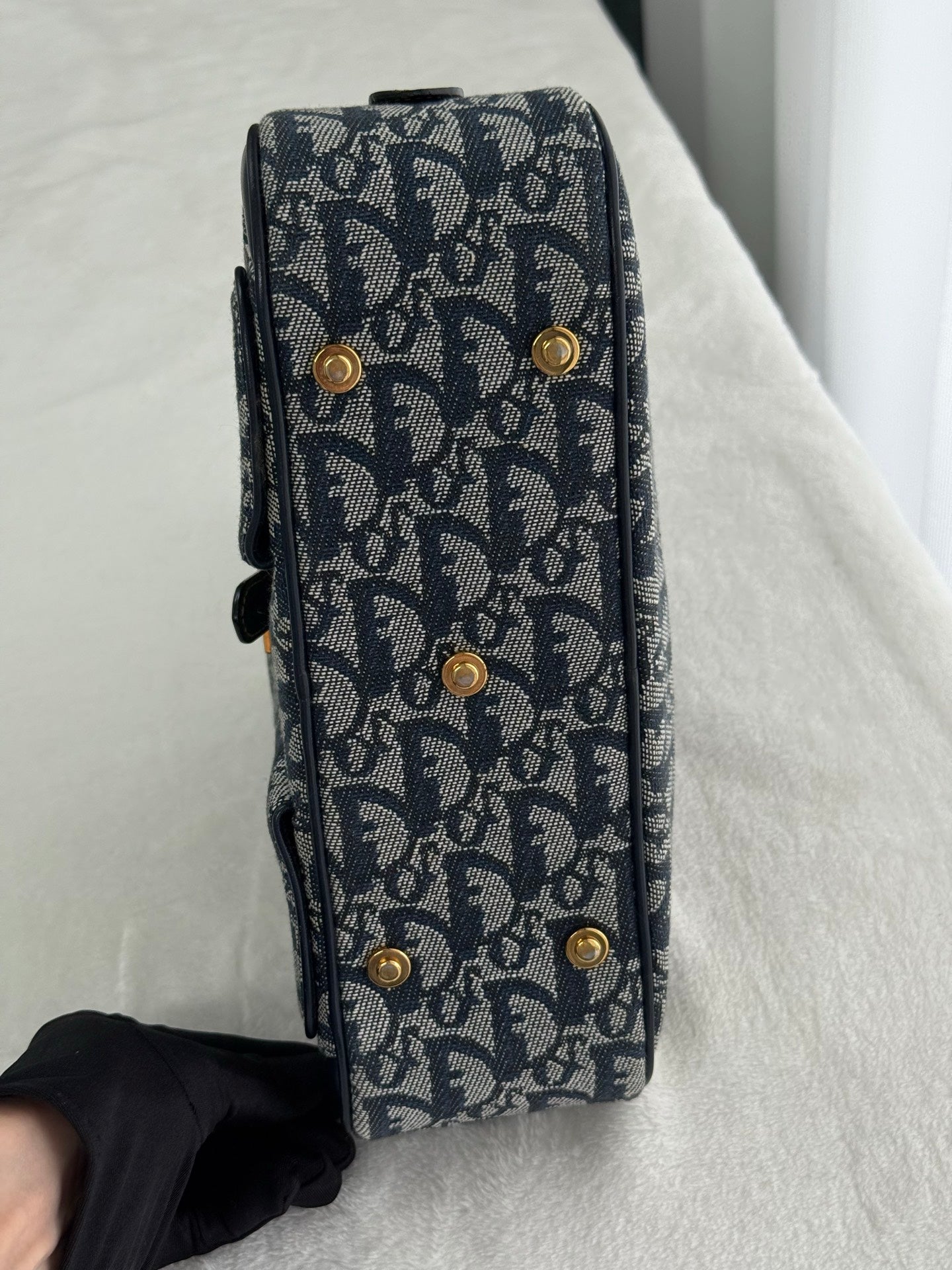 Dior Monogram Mini Saddle Bowler Navy