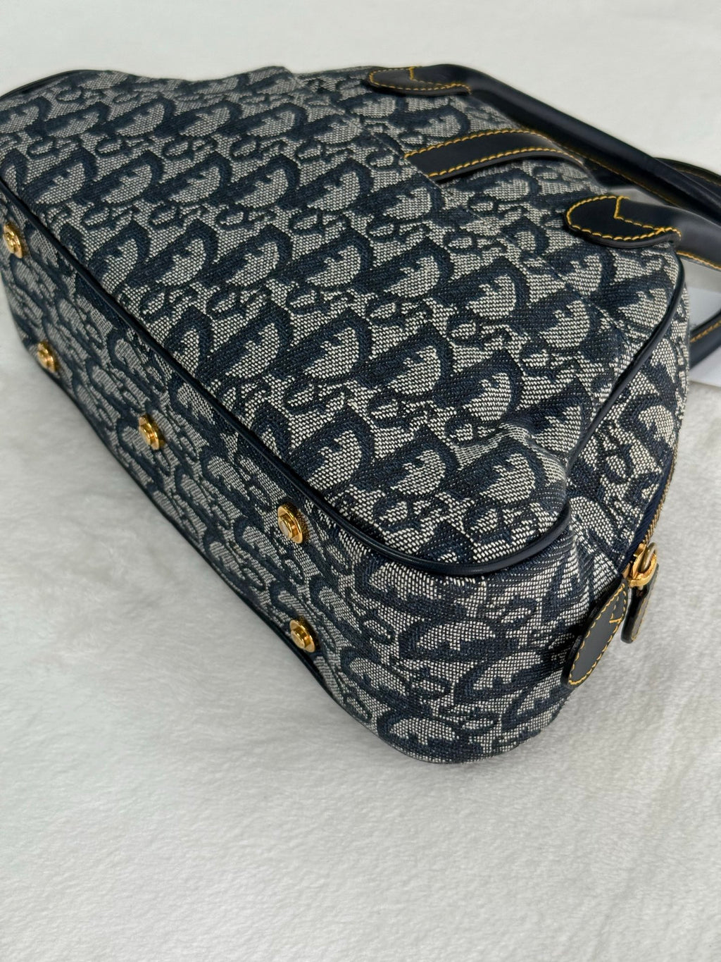Dior Monogram Mini Saddle Bowler Navy