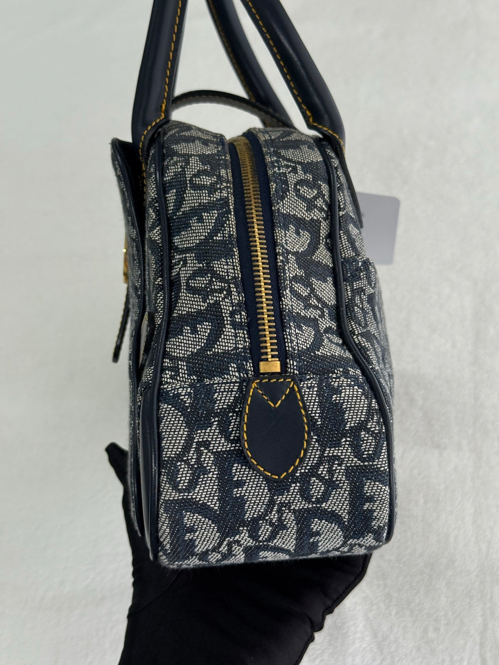 Dior Monogram Mini Saddle Bowler Navy