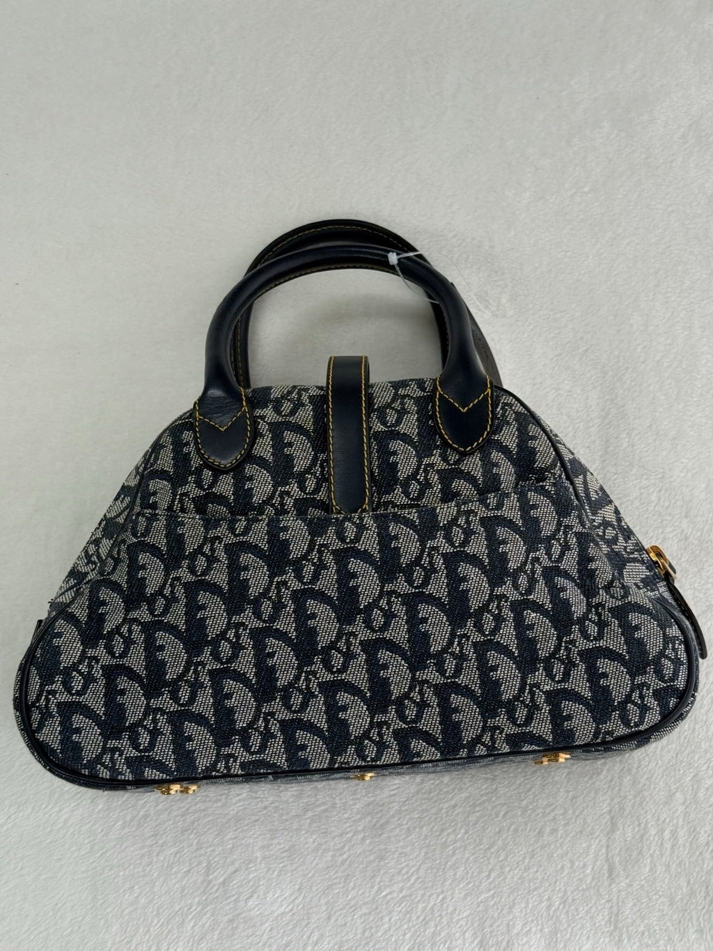 Dior Monogram Mini Saddle Bowler Navy