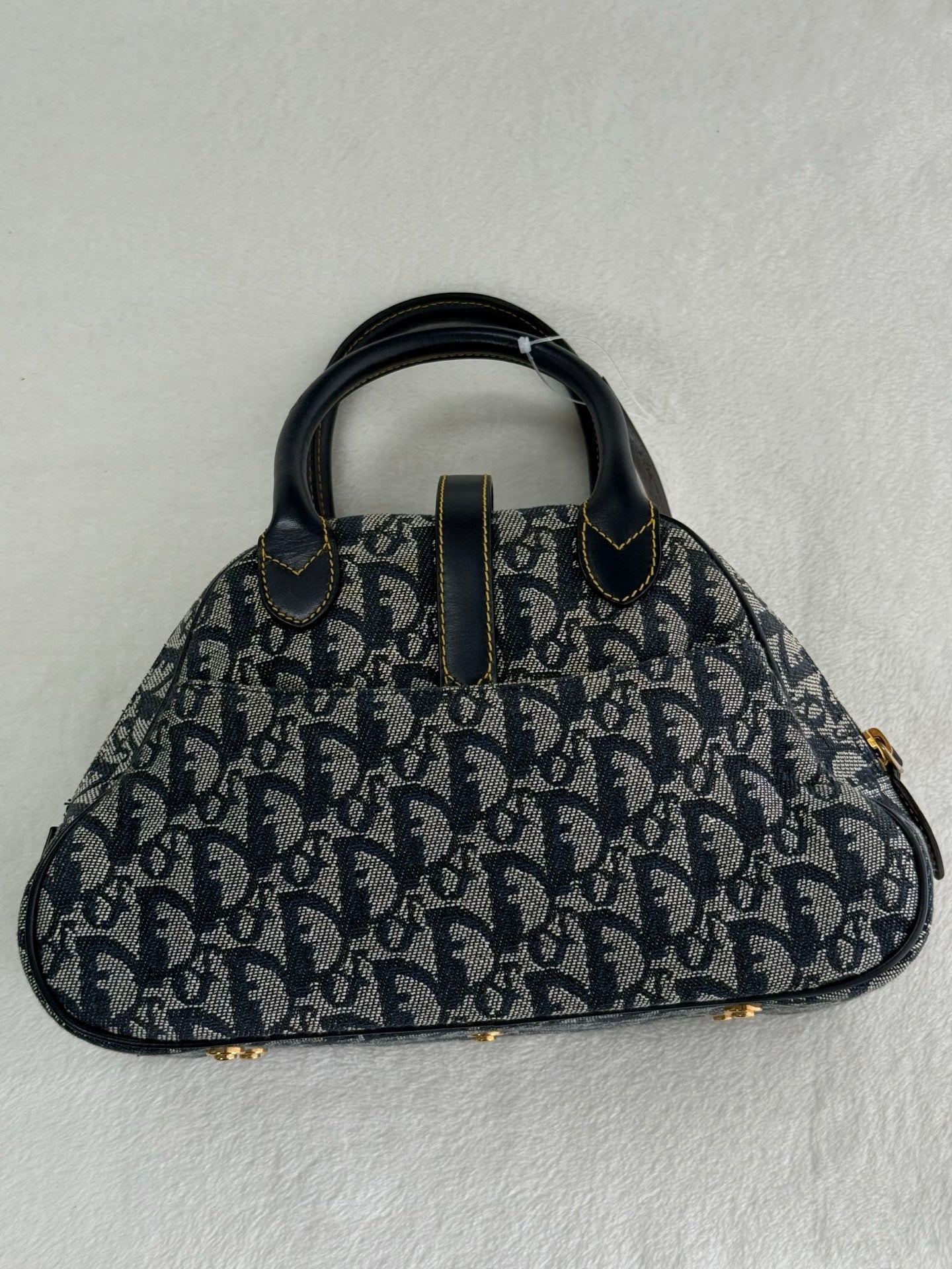 Dior Monogram Mini Saddle Bowler Navy