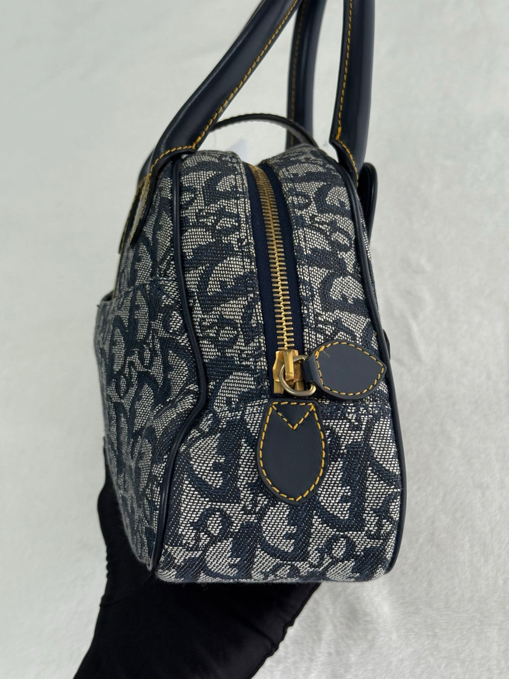 Dior Monogram Mini Saddle Bowler Navy