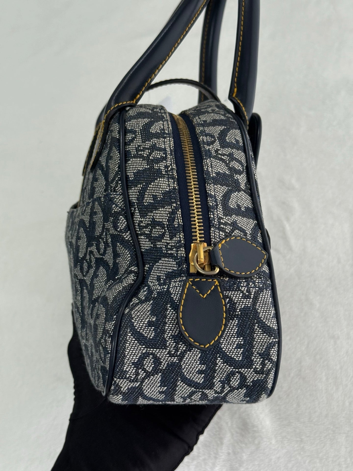 Dior Monogram Mini Saddle Bowler Navy