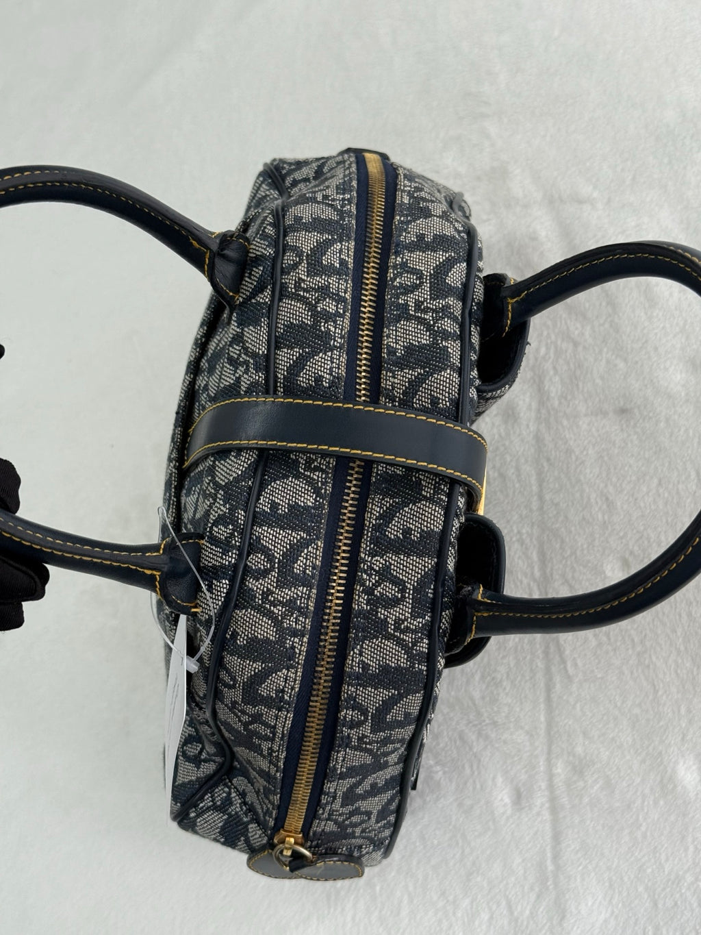 Dior Monogram Mini Saddle Bowler Navy